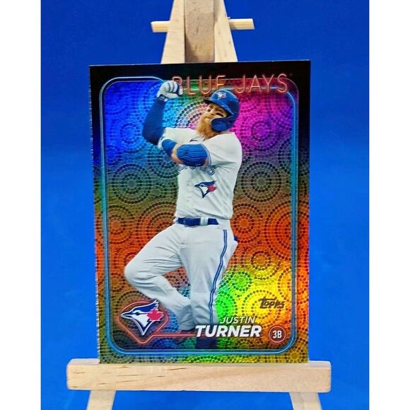 2024 Topps Series 2 - Justin Turner #598 Holiday Foil Refractor - Picture 1 of 4